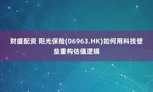 财盛配资 阳光保险(06963.HK)如何用科技壁垒重构估值逻辑